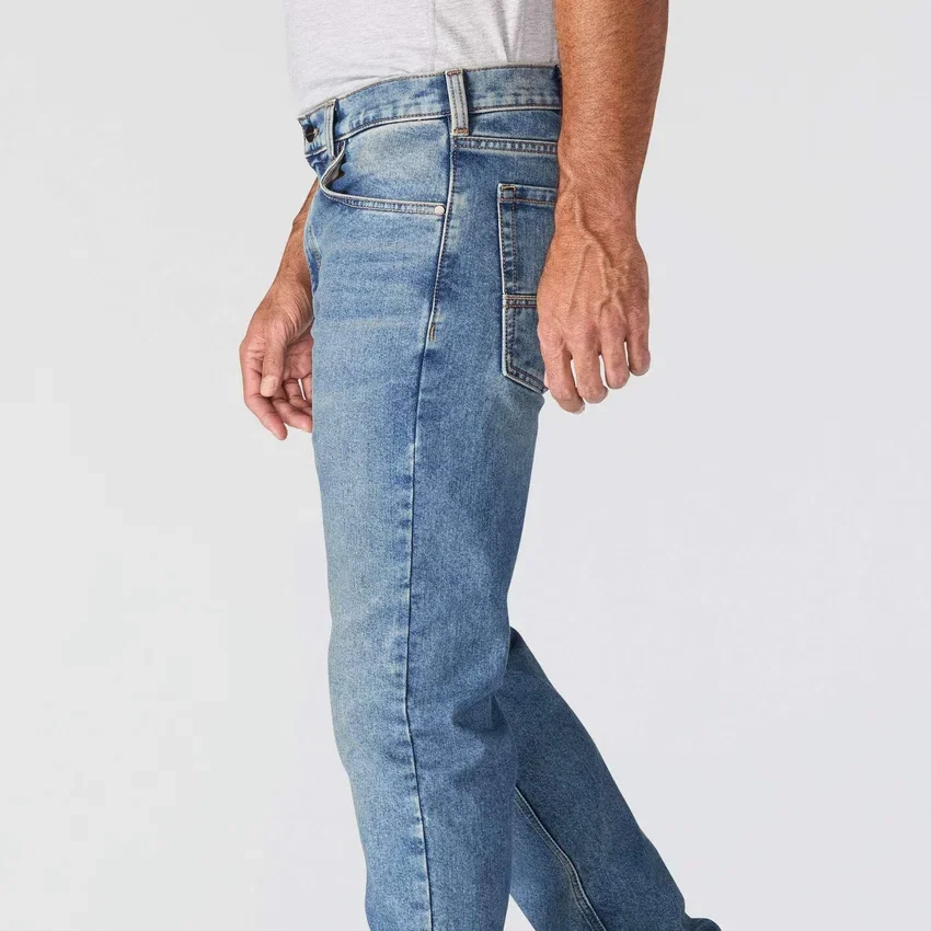 Calças de ganga de trabalho Slim Straight Rugged Flex para homem