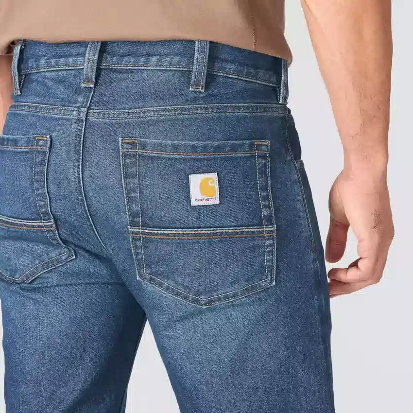 Calças de ganga de trabalho Slim Straight Rugged Flex para homem