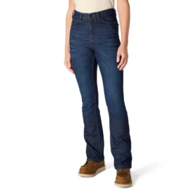 Calças de ganga femininas Tiller de cintura alta e corte bootcut