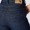 Calças de ganga femininas Tiller de cintura alta e corte bootcut