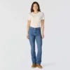 Calças de ganga femininas Tiller de cintura alta e corte bootcut