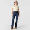 Calças de ganga femininas Tiller de cintura alta e corte bootcut