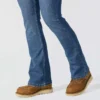 Calças de ganga femininas Tiller de cintura alta e corte bootcut