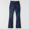 Calças de ganga femininas Tiller de cintura alta e corte bootcut