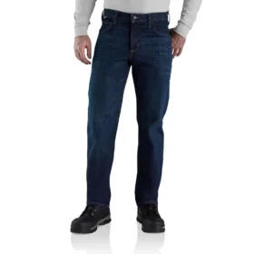 Calças de ganga Fr Slim Straight Leg Rugged Flex™ para homem - Calças de ganga resistentes ao fogo