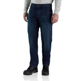 Calças de ganga masculinas FR de corte descontraído e perna reta Rugged Flex™ - Calças de ganga resistentes ao fogo