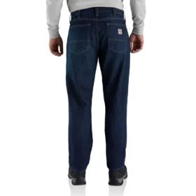 Calças de ganga masculinas FR de corte descontraído e perna reta Rugged Flex™ – Calças de ganga resistentes ao fogo