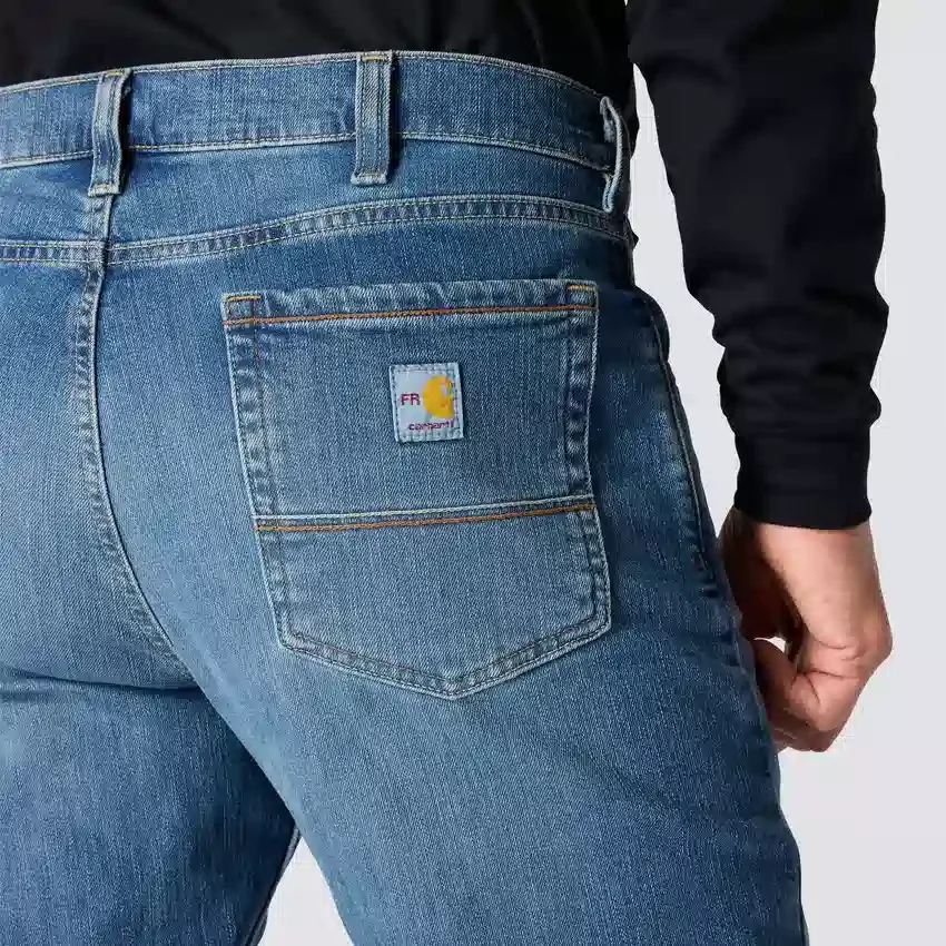 Calças de ganga masculinas FR de corte descontraído e perna reta Rugged Flex™ - Calças de ganga resistentes ao fogo
