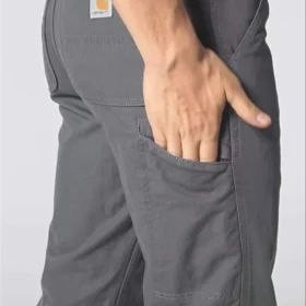 Calças de lona forradas Rigby de corte reto e descontraído – Calças de trabalho