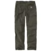 Calças de lona Rigby com joelhos reforçados, corte reto e estilo descontraído - Double Knee Pant de trabalho