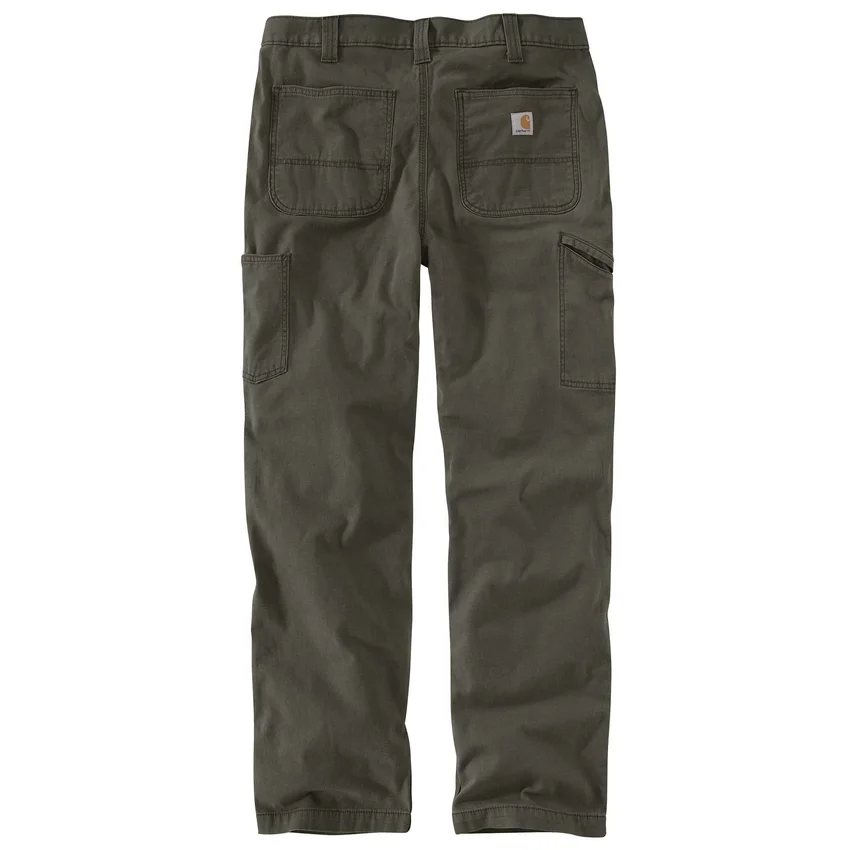 Calças de lona Rigby com joelhos reforçados, corte reto e estilo descontraído - Double Knee Pant de trabalho