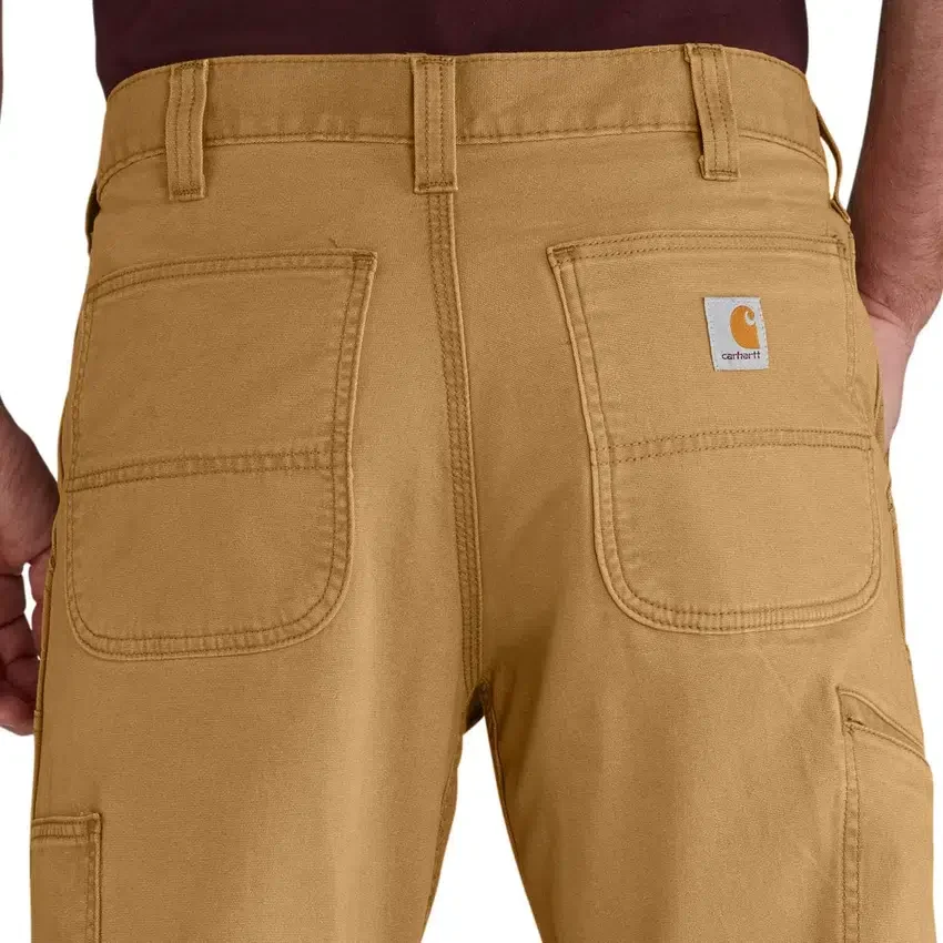 Calças de lona Rigby com joelhos reforçados, corte reto e estilo descontraído - Double Knee Pant de trabalho