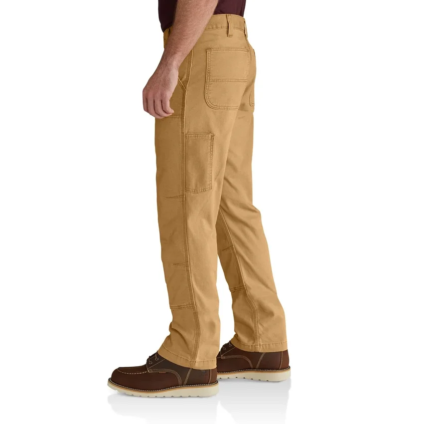 Calças de lona Rigby com joelhos reforçados, corte reto e estilo descontraído - Double Knee Pant de trabalho