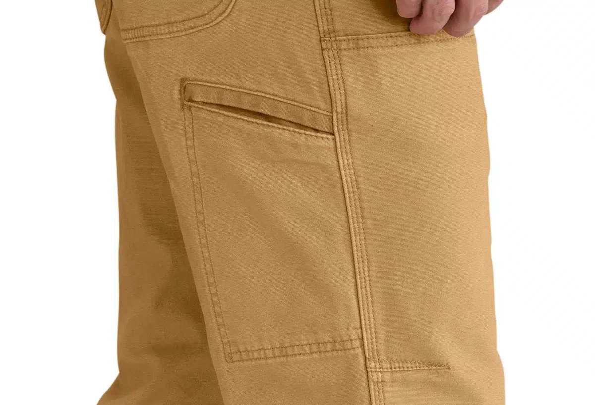 Calças de lona Rigby com joelhos reforçados, corte reto e estilo descontraído - Double Knee Pant de trabalho