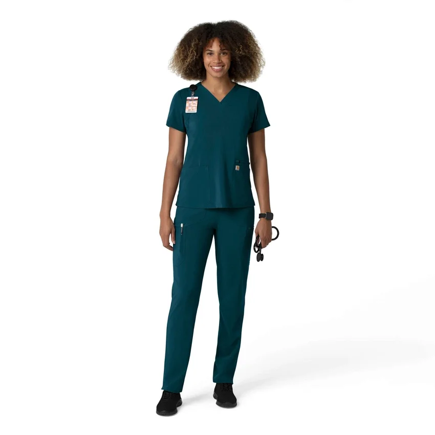 Calças de trabalho cargo de perna reta Force Cross-Flex para mulher