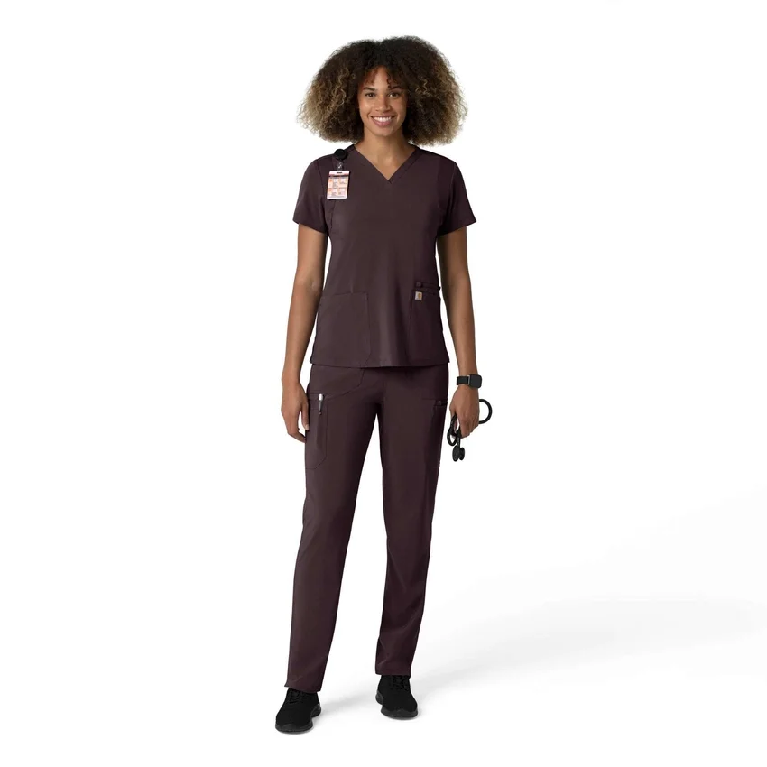 Calças de trabalho cargo de perna reta Force Cross-Flex para mulher