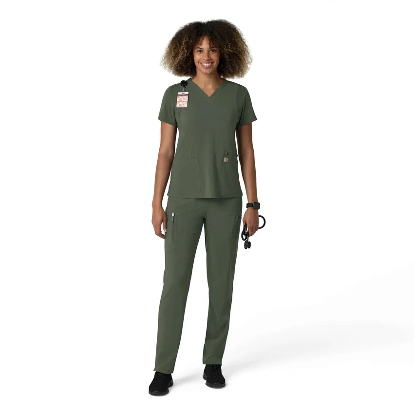 Calças de trabalho cargo de perna reta Force Cross-Flex para mulher