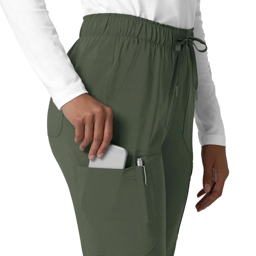 Calças de trabalho cargo de perna reta Force Cross-Flex para mulher