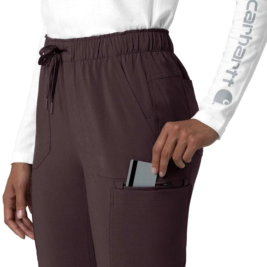 Calças de trabalho cargo de perna reta Force Cross-Flex para mulher