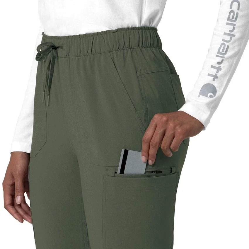 Calças de trabalho cargo de perna reta Force Cross-Flex para mulher