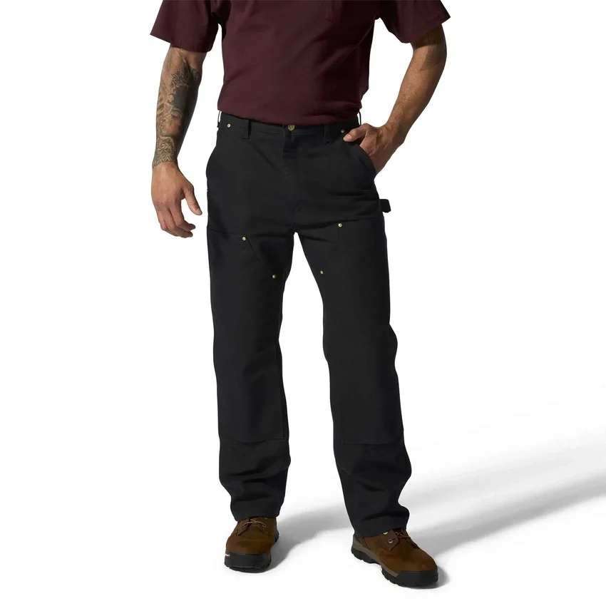 Calças de trabalho carhartt B01 para homem, com corte largo icónico, em tecido «Firm Duck» e joelhos duplos