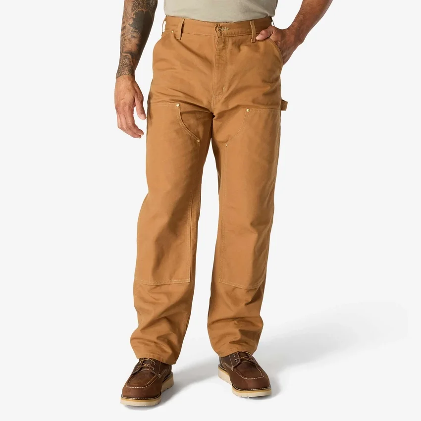 Calças de trabalho carhartt B01 para homem, com corte largo icónico, em tecido «Firm Duck» e joelhos duplos