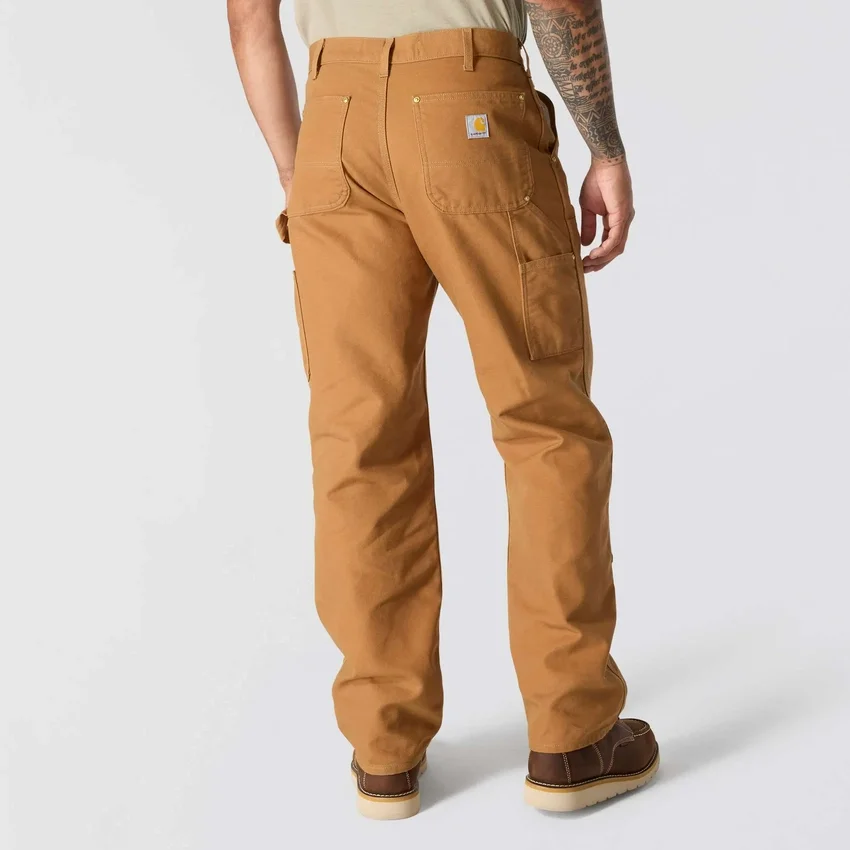 Calças de trabalho carhartt B01 para homem, com corte largo icónico, em tecido «Firm Duck» e joelhos duplos