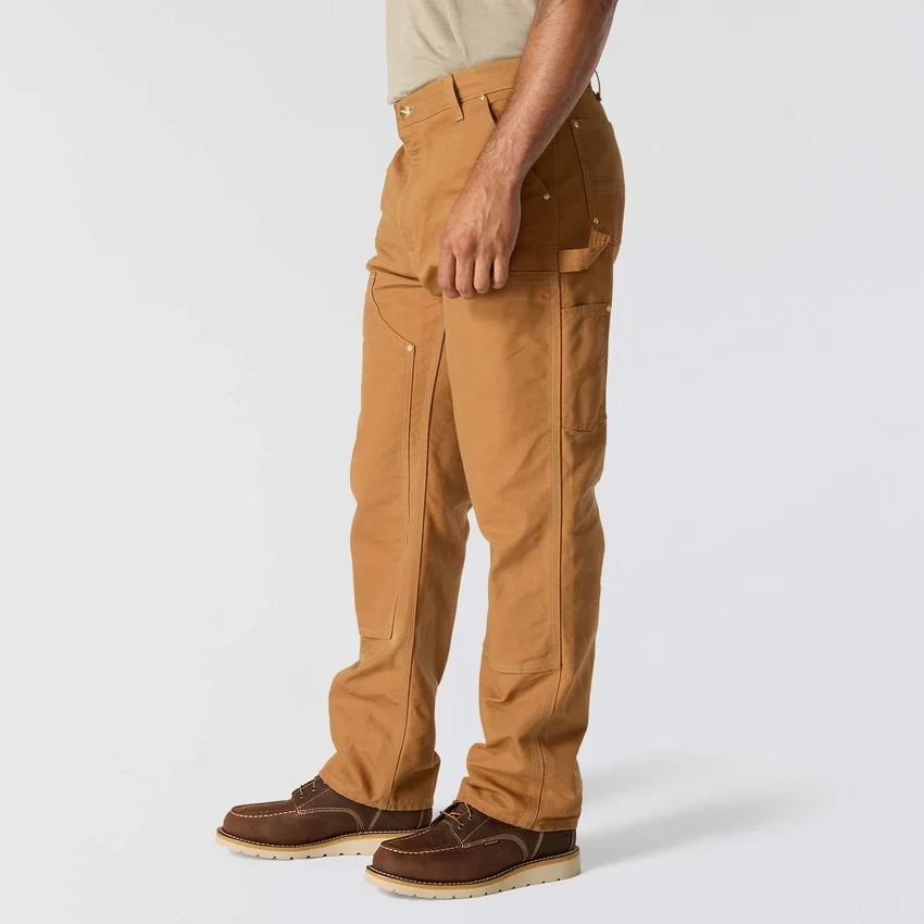 Calças de trabalho carhartt B01 para homem, com corte largo icónico, em tecido «Firm Duck» e joelhos duplos