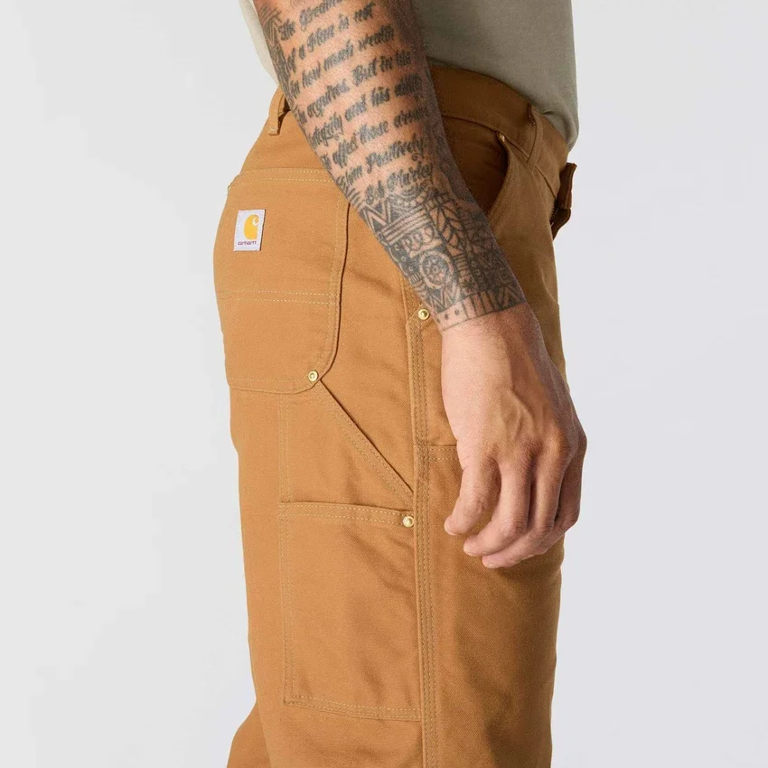 Calças de trabalho carhartt B01 para homem, com corte largo icónico, em tecido «Firm Duck» e joelhos duplos