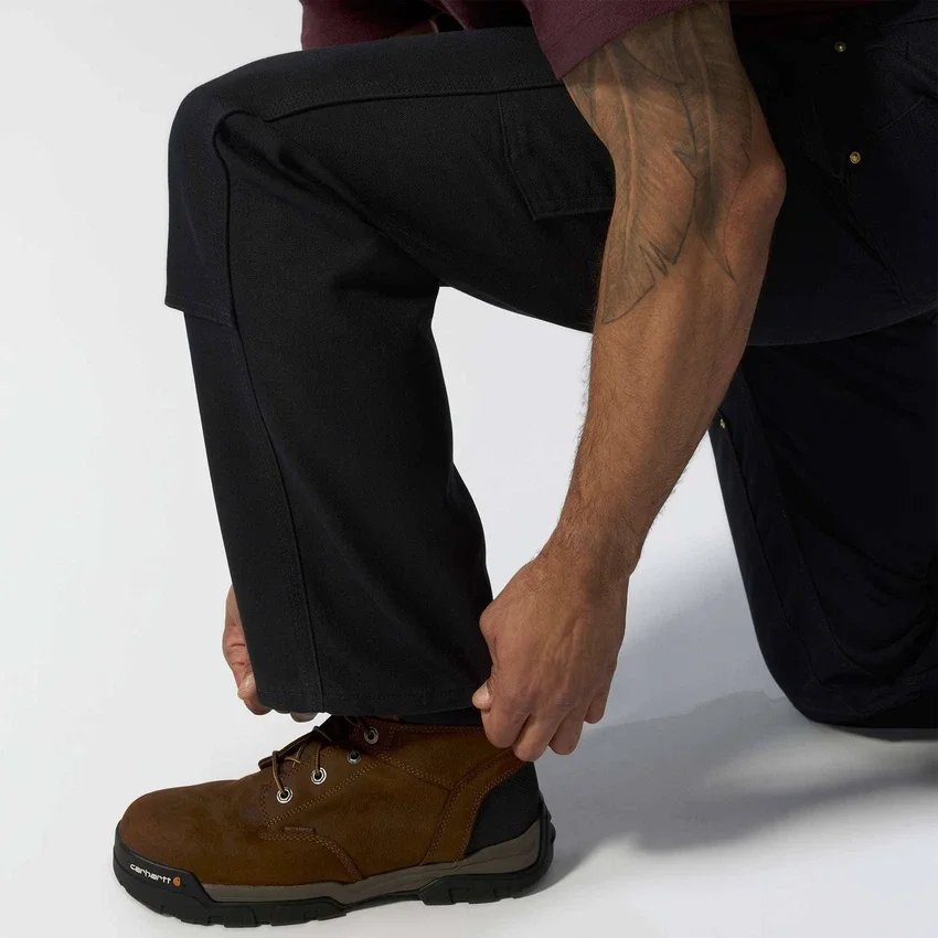 Calças de trabalho carhartt B01 para homem, com corte largo icónico, em tecido «Firm Duck» e joelhos duplos