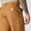 Calças de trabalho carhartt B01 para homem, com corte largo icónico, em tecido «Firm Duck» e joelhos duplos