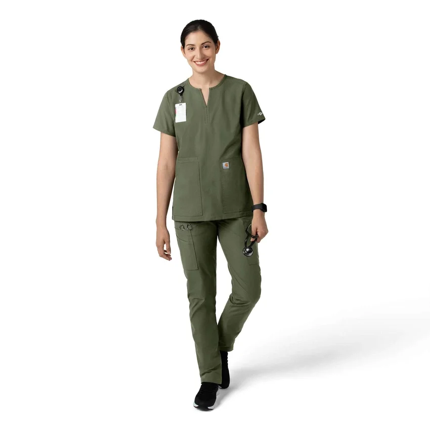 Calças de trabalho de perna reta Force Essentials para mulher