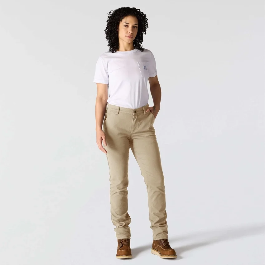 Calças de trabalho em lona elástica «The Essential Ashland» para mulher