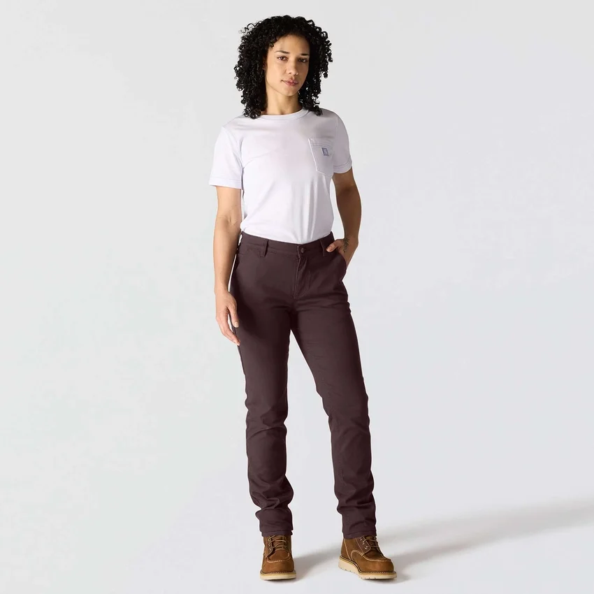 Calças de trabalho em lona elástica «The Essential Ashland» para mulher