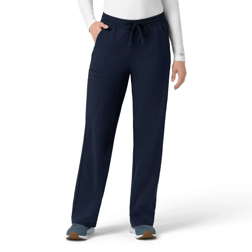 Calças de trabalho femininas Force Cross-Flex em malha, com corte de bota