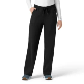 Calças de trabalho femininas Force Cross-Flex em malha, com corte de bota
