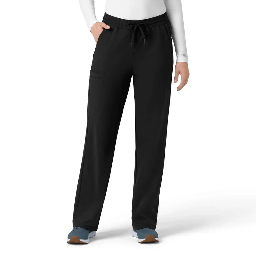 Calças de trabalho femininas Force Cross-Flex em malha, com corte de bota