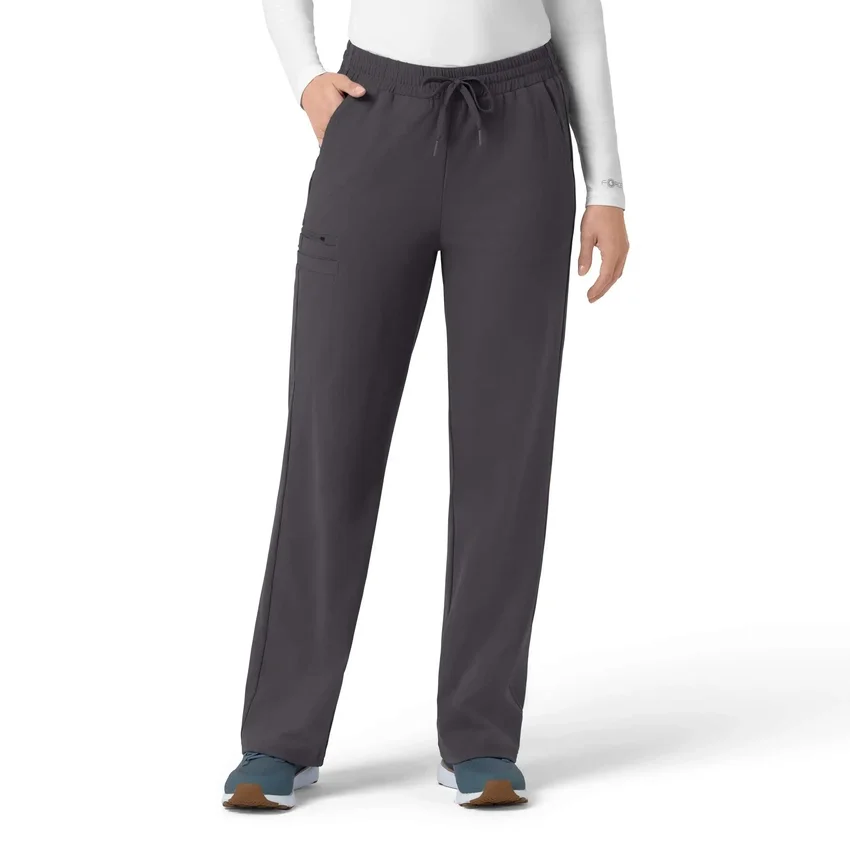 Calças de trabalho femininas Force Cross-Flex em malha, com corte de bota