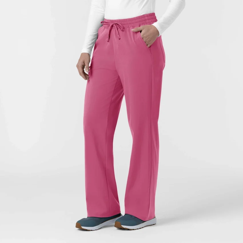 Calças de trabalho femininas Force Cross-Flex em malha, com corte de bota