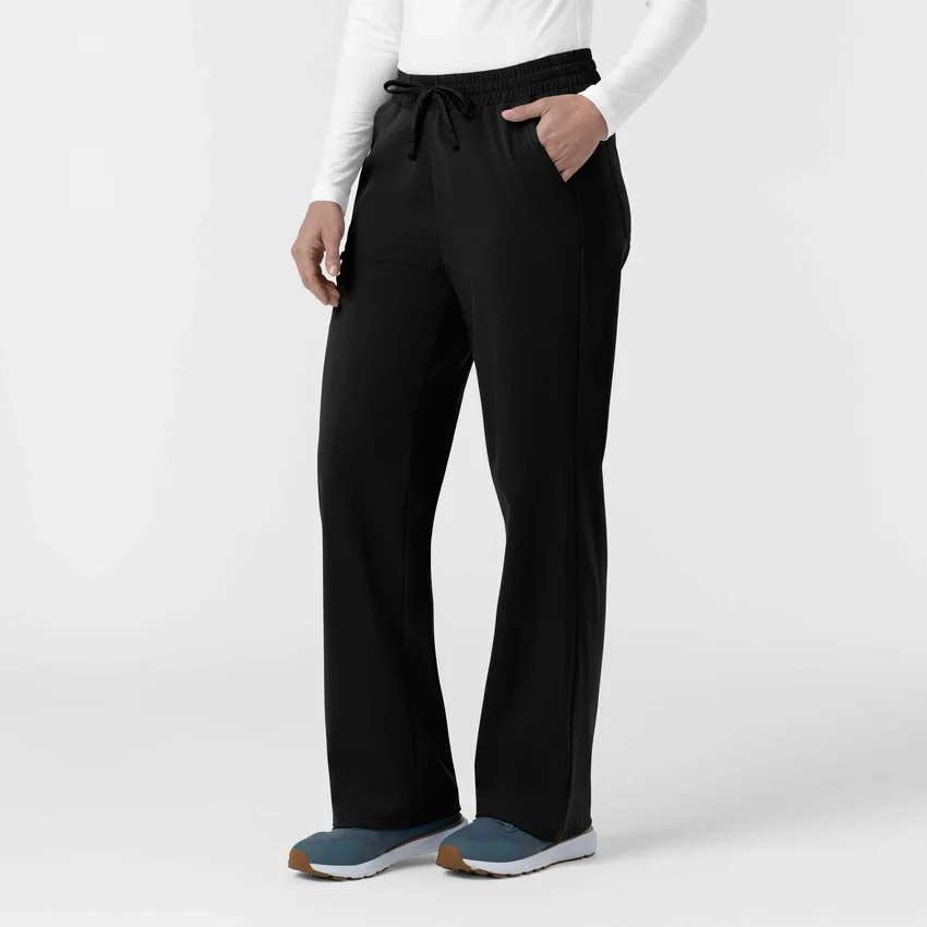 Calças de trabalho femininas Force Cross-Flex em malha, com corte de bota