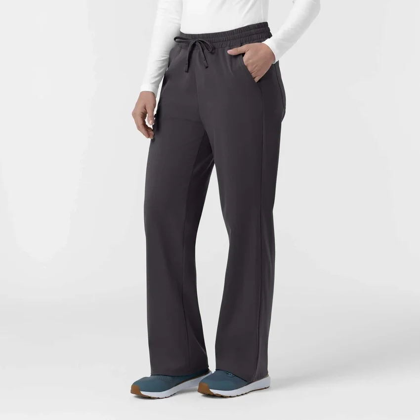 Calças de trabalho femininas Force Cross-Flex em malha, com corte de bota