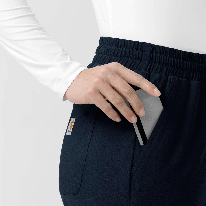 Calças de trabalho femininas Force Cross-Flex em malha, com corte de bota