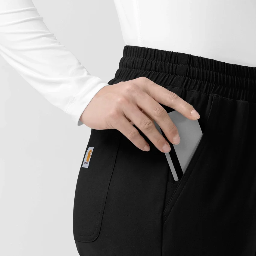Calças de trabalho femininas Force Cross-Flex em malha, com corte de bota