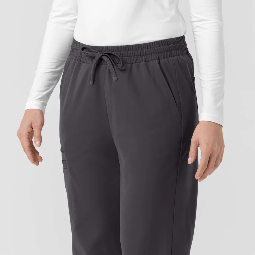 Calças de trabalho femininas Force Cross-Flex em malha, com corte de bota