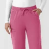 Calças de trabalho femininas Force Cross-Flex em malha, com corte de bota