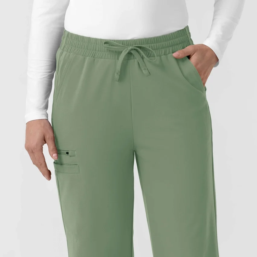 Calças de trabalho femininas Force Cross-Flex em malha, com corte de bota