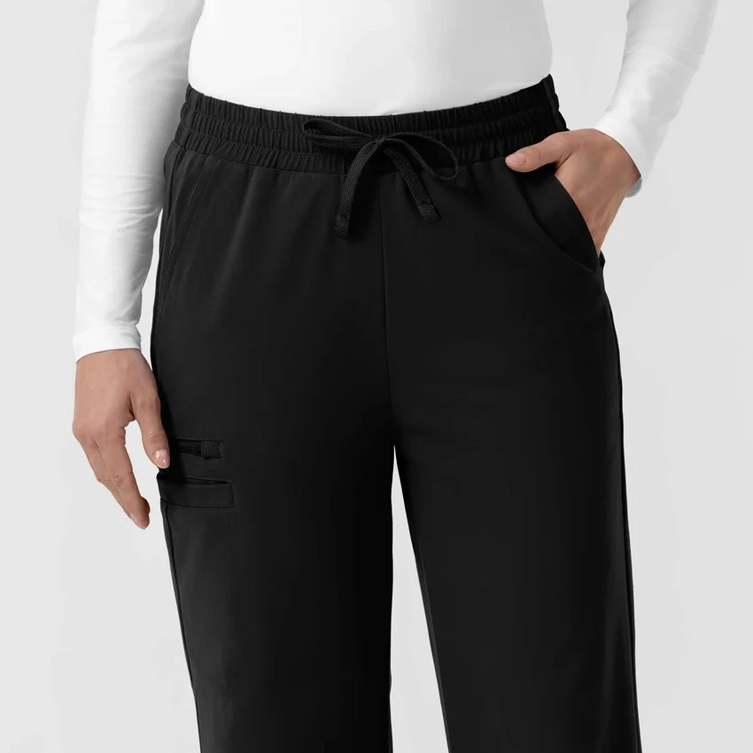 Calças de trabalho femininas Force Cross-Flex em malha, com corte de bota