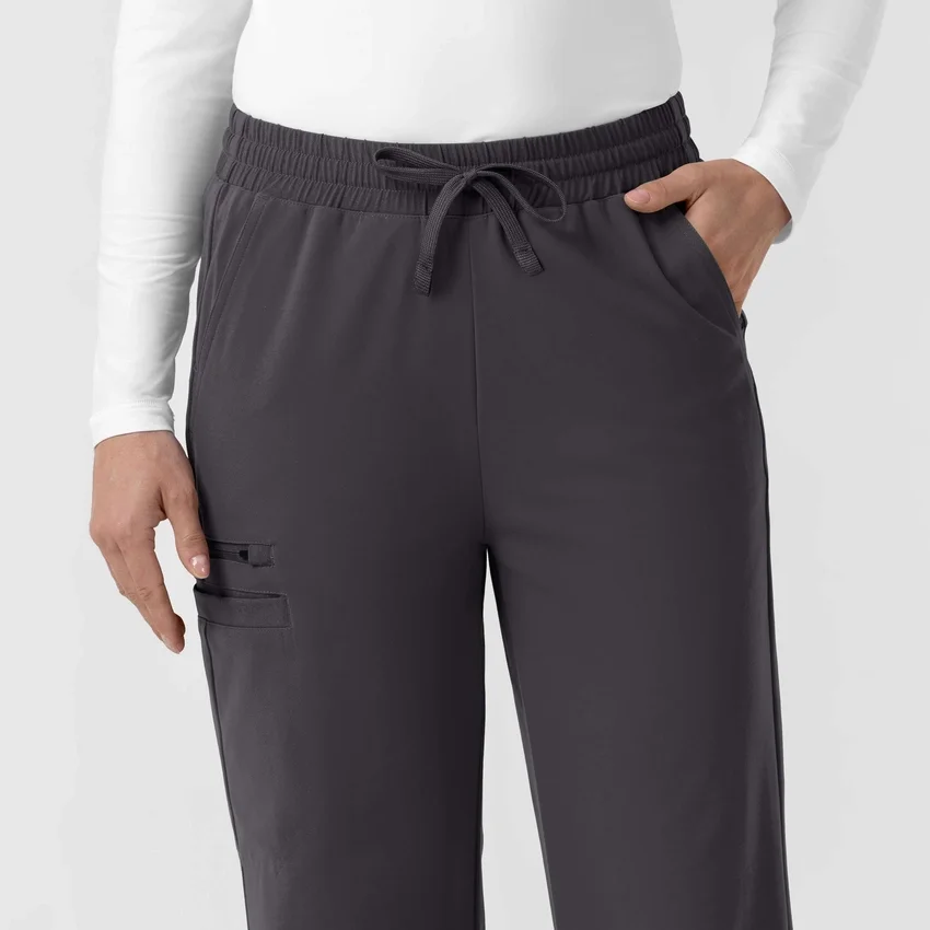 Calças de trabalho femininas Force Cross-Flex em malha, com corte de bota