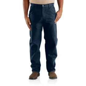 Calças de trabalho masculinas carhartt B11, largas e retas, em tecido de algodão «duck» lavado