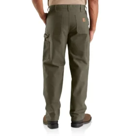 Calças de trabalho masculinas carhartt B11, largas e retas, em tecido de algodão «duck» lavado